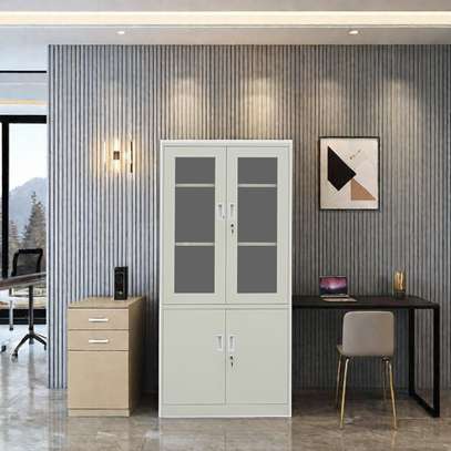 Steel Frame Cabinet Featuring Lockable Glass Doors image 12