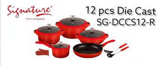 12 pcs Signature Die Cast Cookware sets SG-DCC12-R image 1