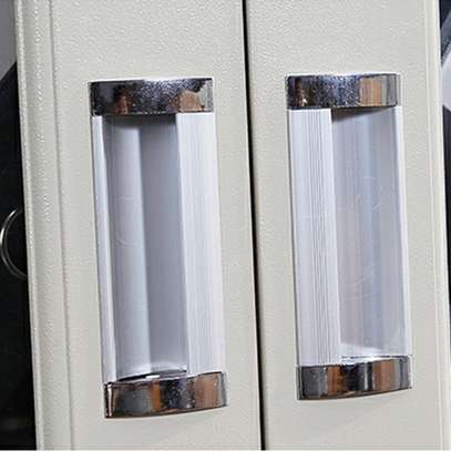 Office file cabinet: Lockable half glass office file cabinet image 3
