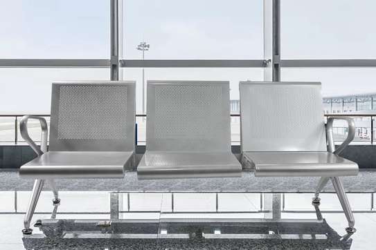 3 Seater Metallic Airport Bench image 4