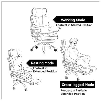Directors Executive Swivel Office Leather Seat image 3