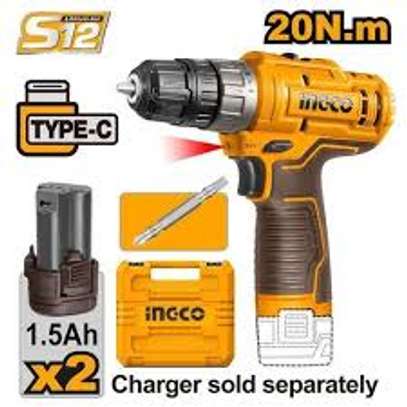 INGCO Lithium-Ion cordless drill 12V CDLI12202 image 2