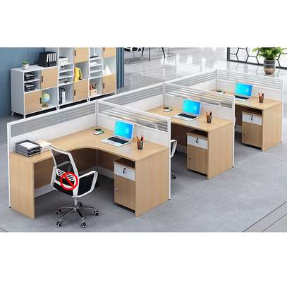 Office Workstation; Private Curved Workstation Desk(2 Way) image 3