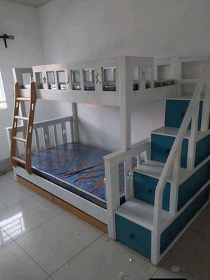 Wooden Bunk Bed Full/Twin with Storage Drawers image 4