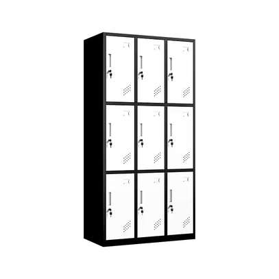 Office Cabinet : Metallic 9-Locker Office Filing Cabinet: image 2