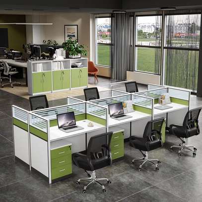 Workstation: Six Way Modular Office Workstation image 1