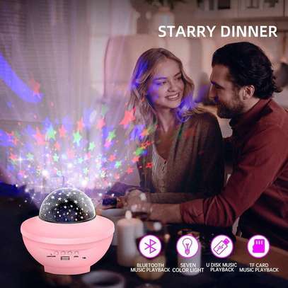 Speaker Subwoofer Projector Light Speaker- Pink image 1