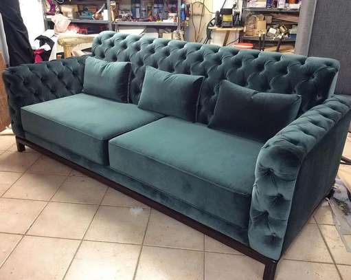 Chesterfield 3 seater sofa couch image 1