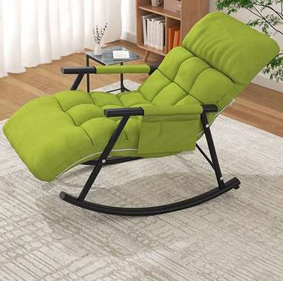 Modern Upholstered Rocking Chair image 5
