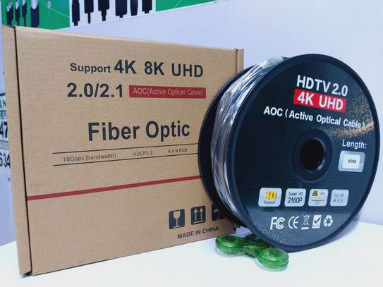 50M Fiber Optic 4K@60Hz HDMI 2.0 Active Optical Cable image 1