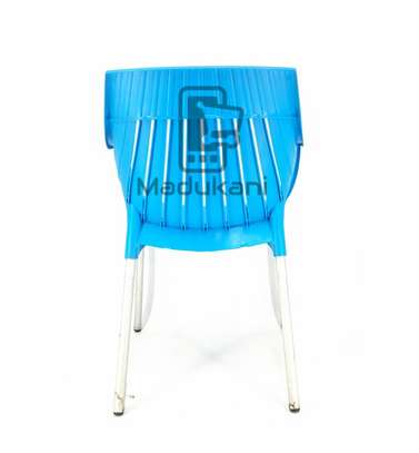 Heavy Duty Unbreakable Wide Plastic Chair with Metal Legs image 4
