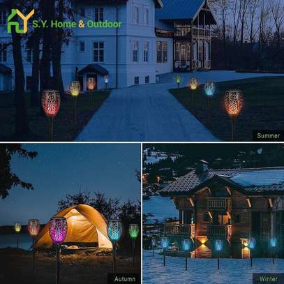 Solar Flickering flame garden light with 7  Colors -4 image 3