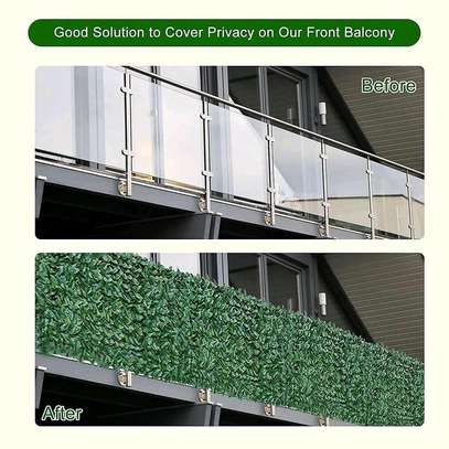 Artificial leafy privacy fence image 2