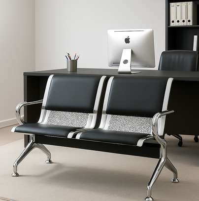 Office Bench: Waiting Two-Link Classic Padded Bench image 1