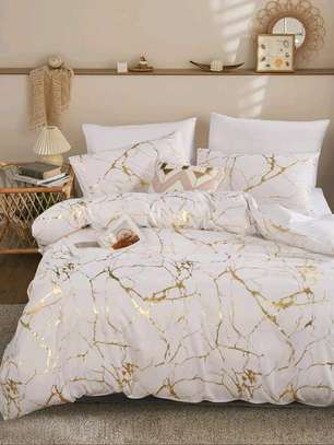 Luxury gold marble foil style duvet set image 2