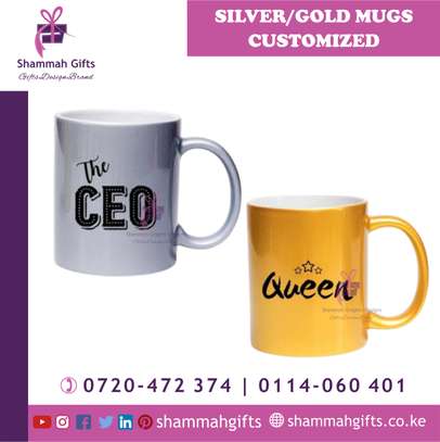Silver or Gold mug customized for your loved one.. image 1