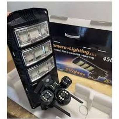 V380 Pro Solar Street Light Ptz Flood Light 4G Camera 450W. image 2