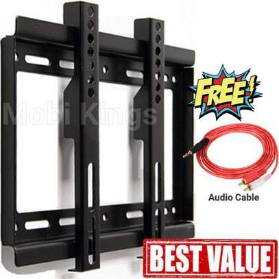 Generic 14" - 43" TV Wall Mount Bracket + FREE Audio Cable image 1