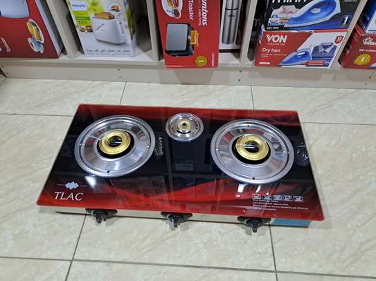 TLAC GLASS TOP 3 BURNER COOKER GAS QUALITY image 1