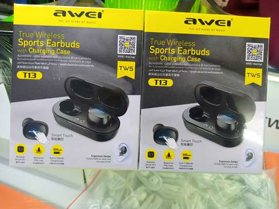 awei T13 TWS Bluetooth V5.0 Ture Wireless Sports Headset image 1