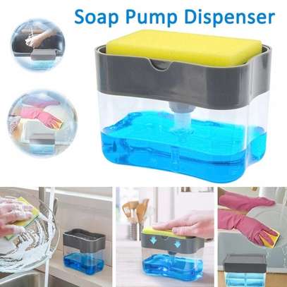 Soap Pump Dispenser With Sponge Holder image 1