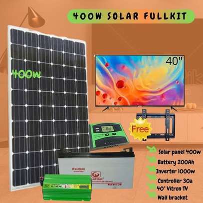 Solarmax 400W Solar Panel Fullkit With 40inch Tv image 1