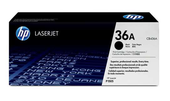 HP 36A Black Original LaserJet Toner Cartridge (CB436A) image 1