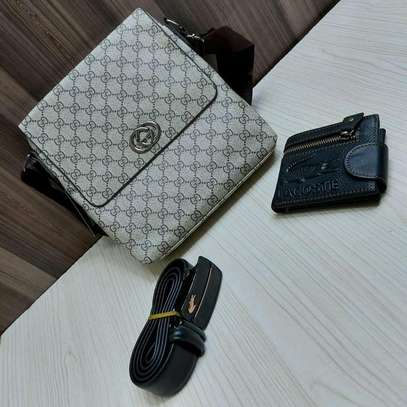 Lv sling bag, leather belt, wallet image 1
