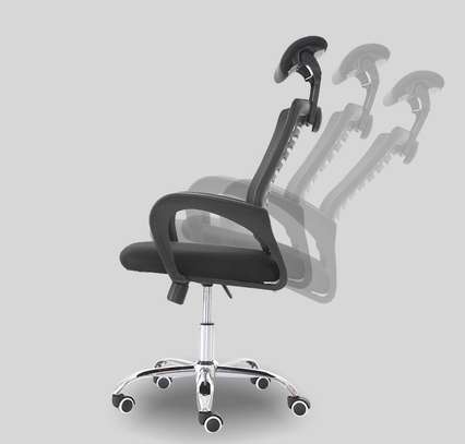 Ergonomic Secretarial Office Chair with Adjustable Headrest image 4
