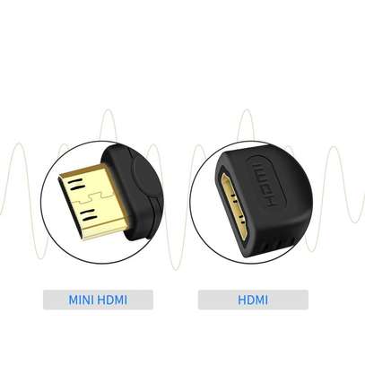 Mini Hdmi To Hdmi Adapter Male To Female Converter Gold Plat image 3