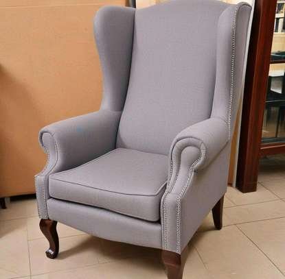 Set of 2 Armchairs with Cushions and Wooden Legs image 9