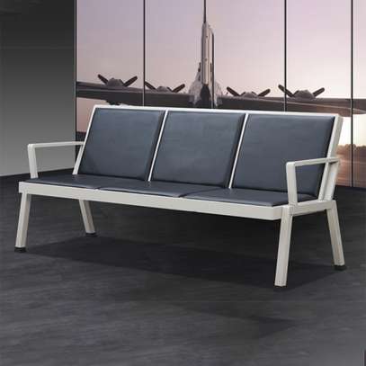 Office Bench: 3 Seater Strong Leather Bench image 1