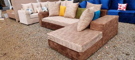L shape 6seater made by hand wood and good quality material image 8