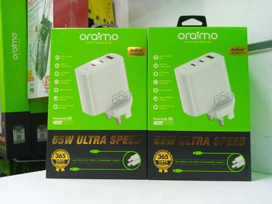 Oraimo Powergan 65W Ultra Speed 5a charger Kit 3 Port image 2