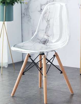 Office Chair: Clear Eames Red Dining Chair image 3