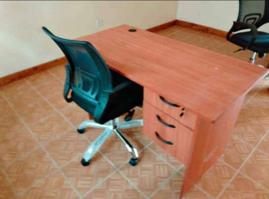 Small office study desk with a chair image 1