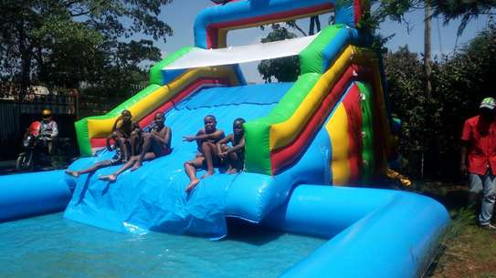 water slides and combos with pool for hire image 2