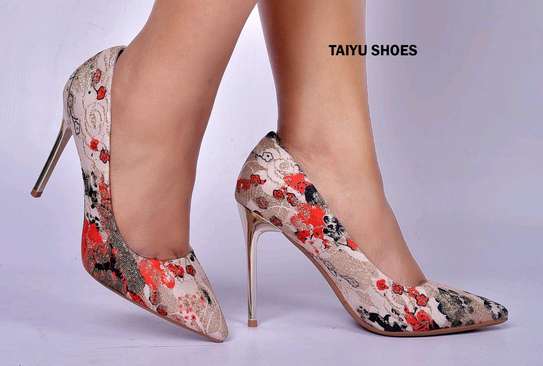✓°Women's Printed Embroidery high heels image 5