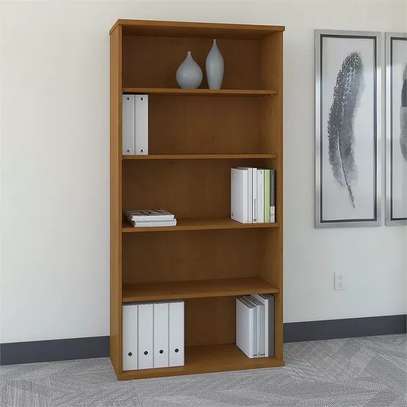 Cabinets: 4-Shelves Vertical Book Rack image 1