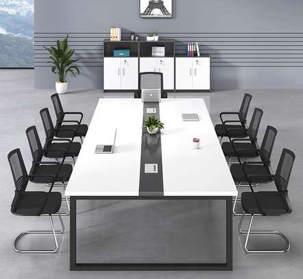 20-Person Eco-Friendly Wooden Conference Table Set image 3