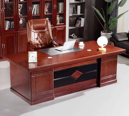 Office Desk : Office Mahogany Business Executive Desk image 2