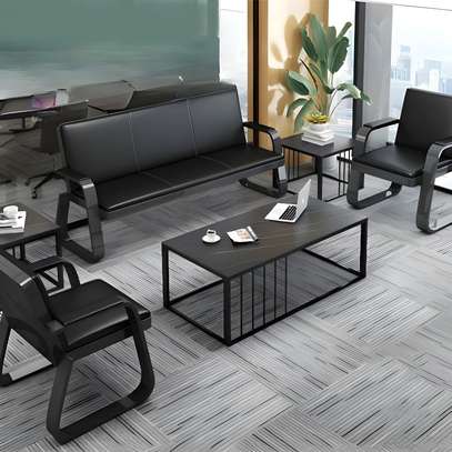 Office Sofa : Reception Metallic 5 -Seater Sofa image 6