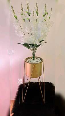 Indoor Luxurious Golden Decorative Plant Stand image 2