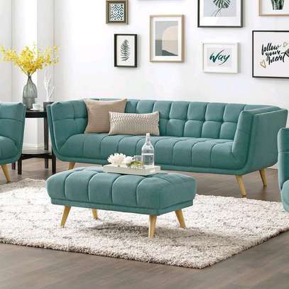 3 seater new piping modern couch image 1