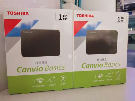 1TB Toshiba Portable External Hard Drive image 1