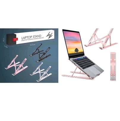 Foldable Adjustable Laptop And Tablet Stand Bracket image 1