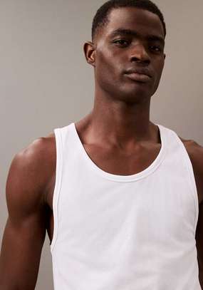 Men's 3 Pack Cotton Sleeveless Vests - Calvin Klein image 3