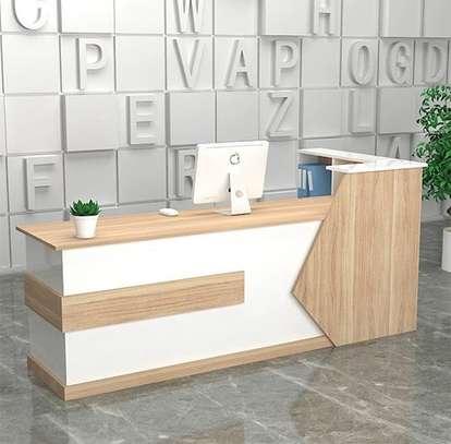 Modern Front Office Reception Desk with Storage image 2