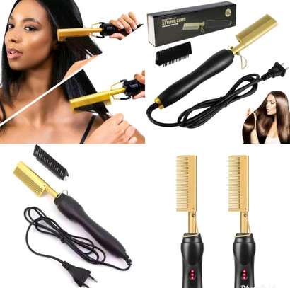 Electrical hair  straightening & curling hot comb image 1