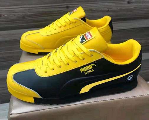 Puma roma black and yellow outlet
